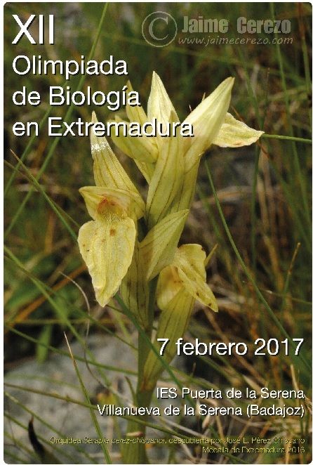 Cartel XII Olimpiada de Biología en Extremadura